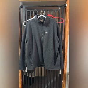 Ariat Men's Dark Gray Zip-Up wool jacket